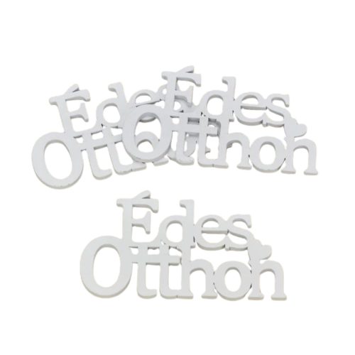 Fa "Édes Otthon" felirat koszorúra fehér 8x13,5cm 3db/csomag