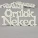 Fa felirat "Örülök Neked" 14cm x 7cm x 5mm - fehér 3db/csomag