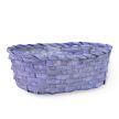 Ovális bambusz tál pasztell lila