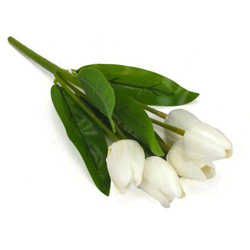Tulipán csokor 5 ágú fehér