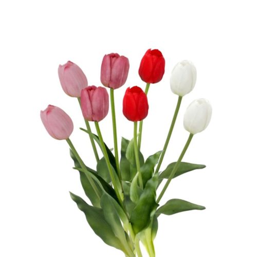 Szálas tulipán gumiszerű anyagból több színben
