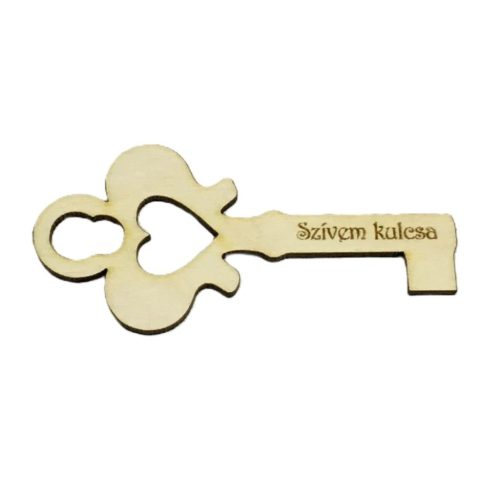 Natúr fa - Kulcs "Szívem kulcsa" 10cm