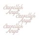 Fa "Szeretlek Anya" felirat 9,5cm x 5,5cm babarózsaszín 3db/csomag