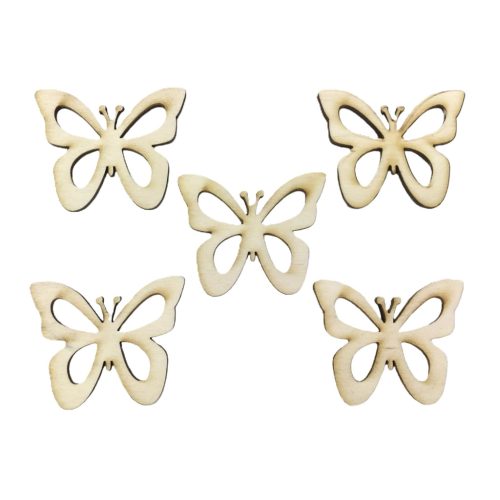 Fa figura - Áttört szárnyú lepke 5cm x 4cm 5db/csomag