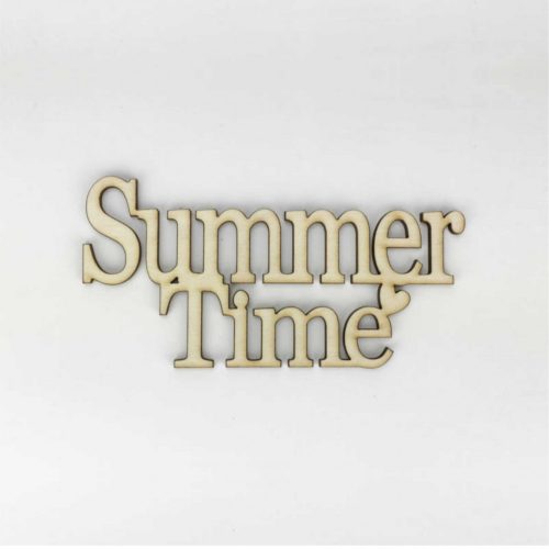 Fa "Summer Time" felirat 20cm x 10cm - natúr