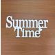 Fa "Summer Time" felirat 14cm x 7cm - fehér