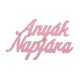 Fa "Anyák Napjára"" felirat 8,3 x 4,5cm málna