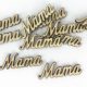 Natúr fa "Mama" felirat 5cm