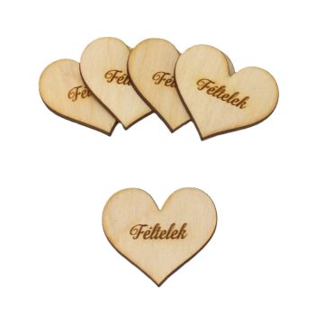Fa szív "Féltelek" 4cm  1db