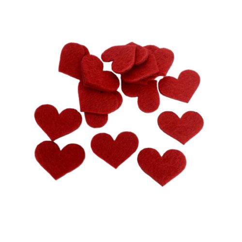Filc szív Romantik 2 cm x 3 cm