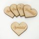 Fa szív "Szeretettel" 4cm | 5 darabos csomag