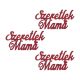 Fa "Szeretlek Mama" felirat 9,5cm piros 3db/csomag
