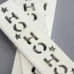 Fa biléta "Hohoho" fehér csillámos 8cm x 2cm