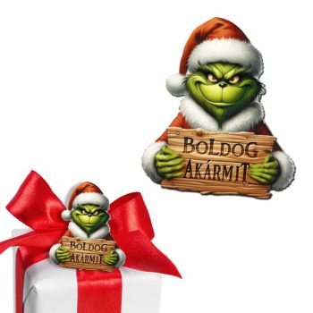   Nyomtatott dekorkarton - Grincs tábla - Boldog akármit 2 darabos szett