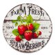 Nyomtatott dekorkarton - Eper farm koszorúközép 11,8cm