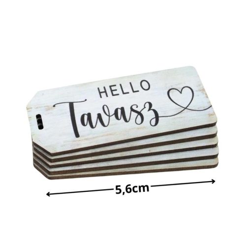 Nyomtatott dekorkarton - Hello Tavasz biléta 5db/csomag