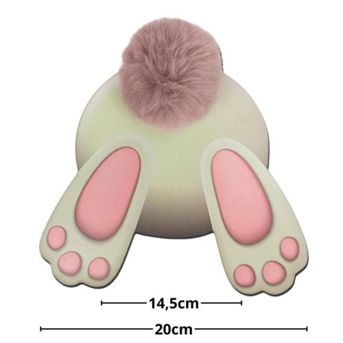 Nyomtatott dekorkarton - Nyuszi popi mályva 20cm