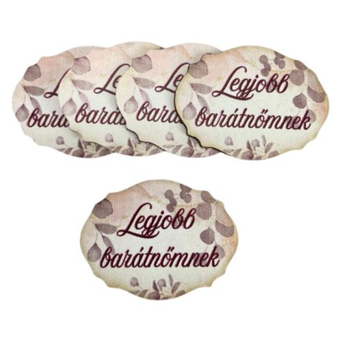 Nyomtatott dekorkarton - Keresztanyunak szerettel 5db/csomag