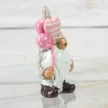 Porcelán manó figura szíves lufikkal 7,5cm x 3,5cm