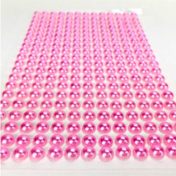 Öntapadós félgyöngyök 5mm 260 db/levél rózsaszín
