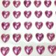 Öntapadó szív alakú rózsaszín félgyöngy 1 cm 77 db/levél