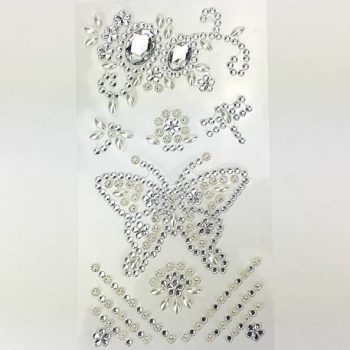 Öntapadó strassz pillangós 8cm x 15cm