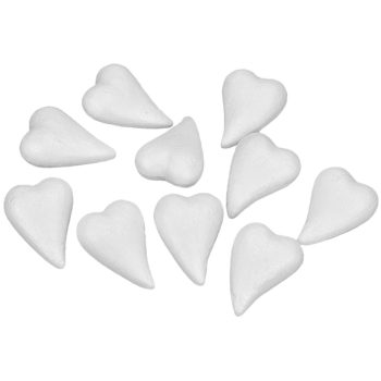 Polisztirol szív 7,5cm  10db/csomag