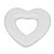 Polisztirol szív lapos 27cm - szív rózsa készítéséhez