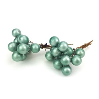 Drótos bogyó türkiz 1cm | 12 darabos csomag