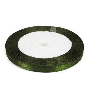 Szatén szalag 6mm fenyőzöld