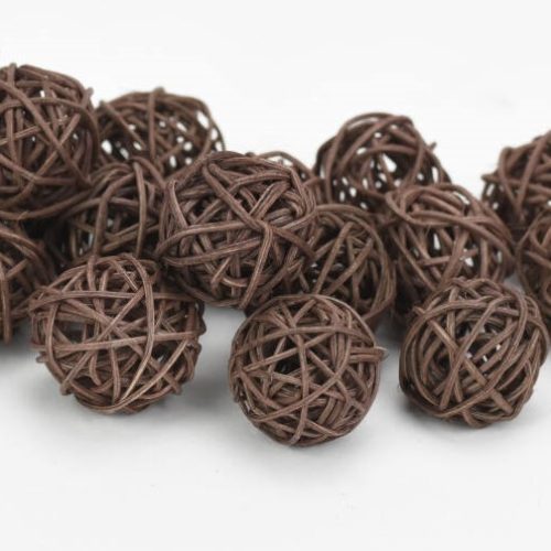 Vessző gömb barna 3cm