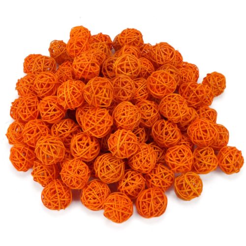 Vessző gömb narancs 3cm 100 darabos csomag