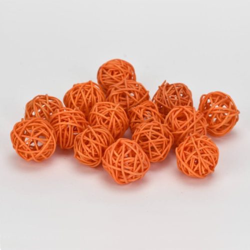 Vessző gömb narancs 3cm 10 darabos csomag