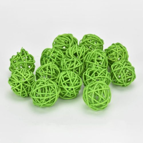 Vessző gömb zöld 3cm | 10 darabos csomag