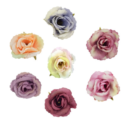Fodros mini rózsafej 4cm több színben