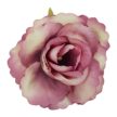Fodros mini rózsafej 4cm krém-mályva