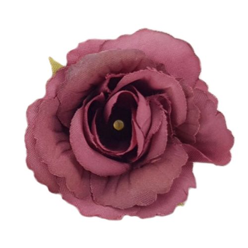 Fodros mini rózsafej 4cm mályva | 15 darabos csomag