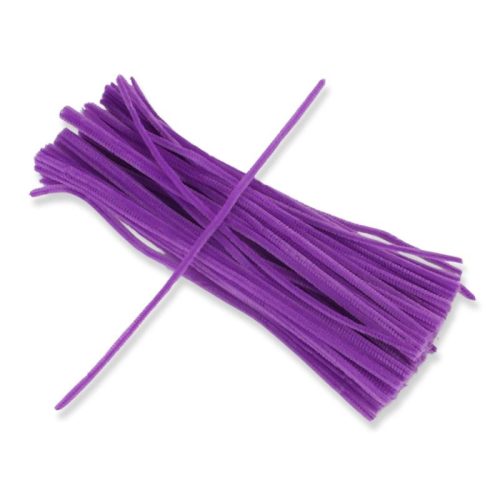 Zsenília drót lila 100db/csomag 30cm