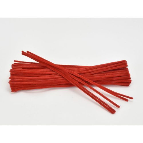 Zsenília drót piros 100db/csomag 30cm