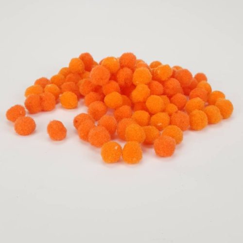 Pompon 1,5cm narancs 100 darabos csomag