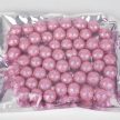 Csillámos polisztirol golyó 1,5cm sötétrózsaszín