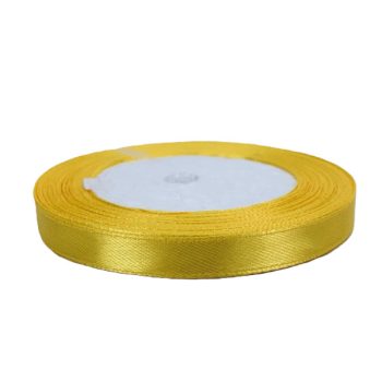 Szatén szalag 1cm széles sárga