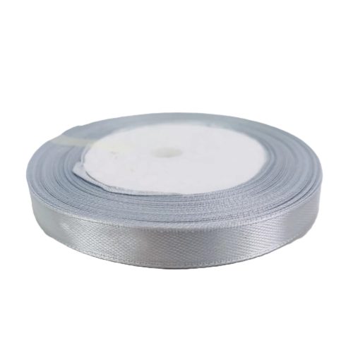 Szatén szalag 1cm szürke 22m
