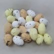 Festett polisztirol tojások - természetes színek 2cm x 3cm 24db/cs.