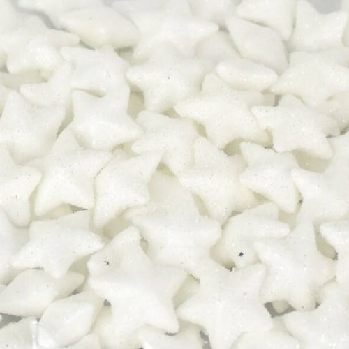 Polisztirol csillag 2cm csillámos fehér