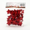 Polisztirol csillag 3,5cm csillámos piros