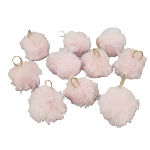 Pihe-puha szőrgombóc 6cm rózsaszín 10db/csomag