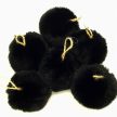Pihe-puha szőrgombóc 8cm fekete
