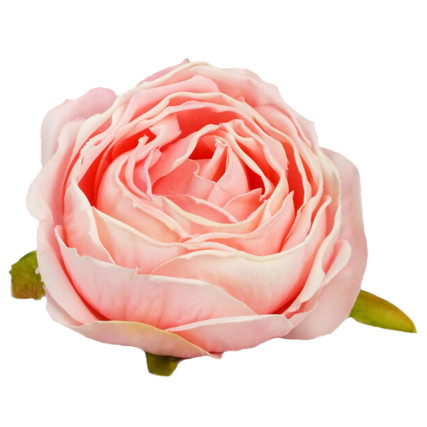 Rózsa fej 5,5cm - cirmos rózsaszín
