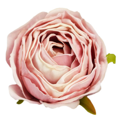 Rózsa fej 5,5cm - pasztell cirmos rózsaszín